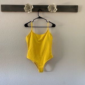 Yellow one piece  bathing suit NWOT
